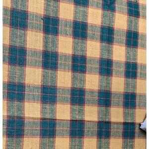 Yellow & Green Plaid Cotton Fabric 19 Inches X 40 Inches Rustic Crafting Materia